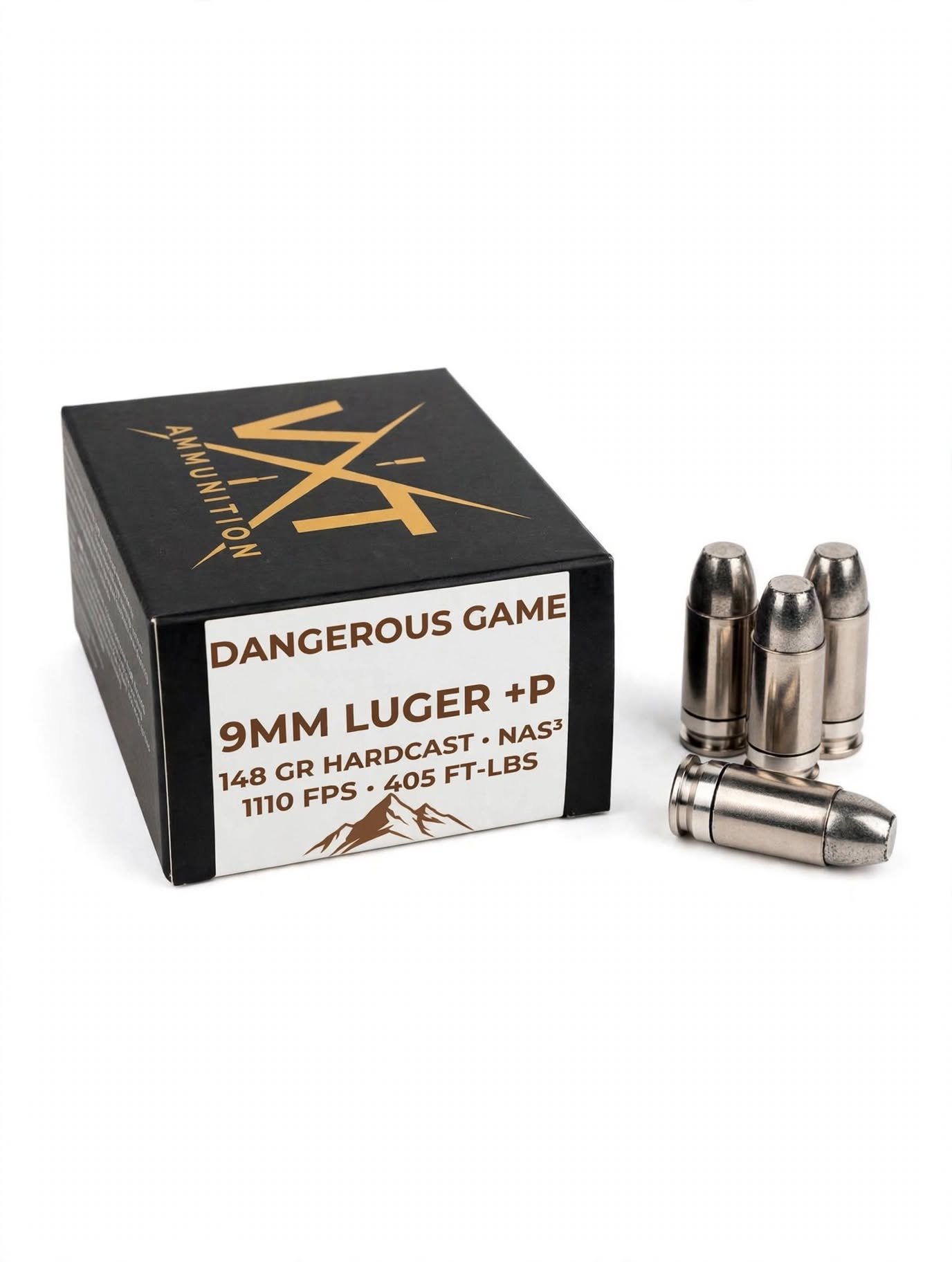 9mm +P 148gr Hardcast NAS³ – Dangerous Game
